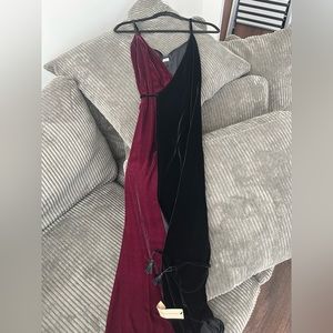 Reformation Lana velvet wrap dress XS